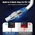 Pikkukuva 3 / 5: USB - USB-C latauskaapeli [1-pakkaus 6 jalkaa], 3-in-1 nopea latauskaapeli yhteensopiva