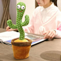 Pikkukuva 5 / 5: Wriggle Dancing Cactus Plush Toys Singing and Dancing Cactus Green Smiling cactus Very Funny Si