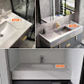 Miniatyrbilde 5 av 5: Selvklebende tetningslist for badekar, dusj, dusjterskel, vannbarriere for vask, badekar, våtromsgulv (hvit (2 m)