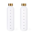 Pikkukuva 2 / 6: Vedenpullo - Juomapullot - 1L Muovipullo - Vedenpullo - Vedenpullo Aika-merkinnällä - Aikuiset - Juomapullo Lapsille - Valkoinen - 1000ml White 1000ml