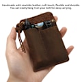 Miniatyrbild 5 av 5: Läder EDC-ficka multifunktionell ko-läder EDC-holster för ficklampa penna multiverktyg