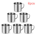 Miniatyrbild 1 av 5: 6 st Camping Mugg i Rostfritt Stål för Utomhusbruk 6PCS