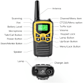 Miniatyrbild 4 av 5: Walkie Talkies med 22 FRS-kanaler, MOICO Walkie Talkies för vuxna med LED-ficklampa VOX Scan LCD-display