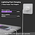 Miniatyrbillede 2 af 6: 4-pak hurtigt opladerkabel til iPhone 14/13/12, 6 fod, USB Type C til Lightning