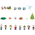 Miniatyrbillede 5 af 5: 2024 Julekalender med 24 låger - National Lampoon, Lille jule-sjov blind box juleferiefigurer og tilbehør til jul