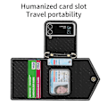Pikkukuva 2 / 4: Lompakko Kotelo Yhteensopiva Galaxy Z Flip 4:n kanssa, Ristiriimu Lanyard PU Nahka Suojaava Kotelo Korttipaikoilla Musta Black For Galaxy Z Flip 4