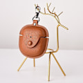 Miniatyrbild 5 av 5: PU-läderfodral för Bose QuietComfort Earbuds II Bluetooth-hörlurar Stötskyddande fodral med nyckelhållare Ed