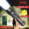 Low Price Campaign 1000000 Lumen Super Bright LED Tactical Flashlight Rechargeable LED Work Light_CJYCAS