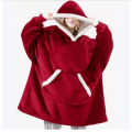 Miniatyrbilde 1 av 2: Hettegenser for kvinner, Unisex-hettegenser, Stor genser Red average size