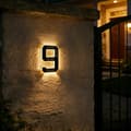 Solcelledrevne husnumre 9 tommer vanntett LED-adresseskilt for utendørs bruk 9