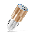 Pikkukuva 1 / 5: 40W USB C Nopea Auton Laturi 2 Porttia Adapteri Dual Type C KULTA gold