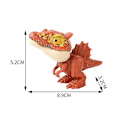 Pikkukuva 2 / 2: Mini-toimintahahmot Sormien puremat lelut Jurassic Dinosaur Park -reppu riipus Snap Squad T-rex Dino Bite Hand Lapset Pojat Lelut Brown Spinosaurus