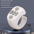 Miniatyrbild 3 av 5: Bluetooth-fjärrkontroll för sidvändning, trådlös rullfjärrkontroll, laddningsbar, ringdesign Bluetooth-fjärrkontroll White