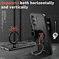 Miniatyrbilde 2 av 5: Mobiltelefondeksel for Samsung Galaxy A16 4G/5G, kompatibelt med MagSafe militær beskyttelse PC+TPU stativ - WELLNG Style C