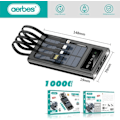 Miniatyrbillede 2 af 3: Aerbes Powerbank med solceller - 10.000 mAh - Sort Sort Black one size