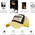 Miniatyrbillede 4 af 5: Baseball Cap Mesh Caps Unisex Broderet Bogstav Patch Casual Caps Hip Hop Solhatte Yellow