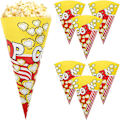 Miniatyrbillede 1 af 2: 100 stk. Popcorn Papirposer med Koniske Spidser Kegleformede Slikposer til Popcorn Slik
