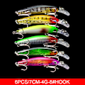 Miniatyrbild 5 av 5: 25 st fiskedrag wobblers, blandade minnow, flerfärgade wobblers