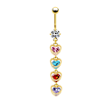 Miniatyrbillede 1 af 8: Mode Navle Ring Ornament Hjerteformet Zirkon Navle Ri 9