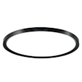 Miniatyrbillede 1 af 3: Ultra-tynd LED loftslampe med indirekte baggrundsbelysning, integreret 24W LED-plade, Ø27cm loftslampe