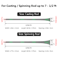 Miniatyrbilde 2 av 5: Bassdash Fiske Stang Etui Beskyttende Stang Oppbevaring for Casting og Spinning Black White
