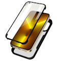 Miniatyrbilde 1 av 4: iPhone 13 Pro Max Etui Bakside Plexiglass Front Polymer Forsterkede hjørner Svart kontur