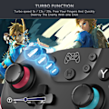 Miniatyrbild 4 av 7: Trådlös Switch Pro-kompatibel kontroll för Switch/Switch Lite/Switch OLED Programmerbar fjärrkontrollspelkontroll med väckning och (uppgraderad version)