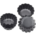 Miniatyrbild 3 av 5: 14 st äggformar, non-stick tårtformar, återanvändbara cupcake-formar, minikolstålsformar för pudding, bakning, muffins (7,5 x 2,3 cm)