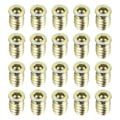 Pikkukuva 1 / 4: 20 kpl Kierrettävät Insertti Mutterit Puukalusteisiin Ruuvattava Mutteri M6X17MM M6x17mm
