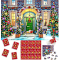 Miniatyrbilde 7 av 8: Julepuslespill, 1008 brikker julekalender, puslespill, 24 dager med juleferiepuslespill A C