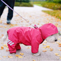 Miniatyrbild 5 av 10: Hund Regnkläder Stega In Hund Vindtät Regnrock Fyra Säsonger Husdjur Kläder Utomhus Promenader Regnrockar med Reflekterande Ränder 3 3 S
