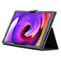 Miniatyrbillede 3 af 5: Etui til TCL Tab 10 Gen 2 Tablet, Stativ, Hudvenlig PU Læder, Fuld Dækning Beskyttende Etui - Sort-WELLNGS