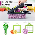 Miniatyrbilde 5 av 6: 16 deler/sett Slicer Kjøkken Multifunksjonell Grønnsakskutter Terninger Rivjern, Ulike Blader Kan Byttes Ut
