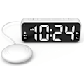 Miniatyrbild 1 av 5: A5 Super Vibrerande Väckarklocka + Super Hög Väckarklocka, Lämplig för Tungsovande/Döva/Hörselskadade, Super Stor Display Svart