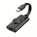 Miniatyrbillede 1 af 5: USB Lydadapter, USB Lydkort, Eksternt Lydkort med Lydstyrke Kontrol