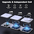 Miniatyrbilde 6 av 7: 3-i-1 sammenleggbar magnetisk trådløs ladestasjon - Reiselader for iPhone 15 14 13 12 Pro Max Plus Klokker & Airpods