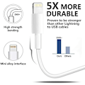 Miniatyrbillede 2 af 5: 4-pak [Apple MFi Certificeret] Oplader Lightning til USB Opladningskabel 6FT Ledning Kompatibel iPhone