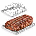 BBQ Ribs-ställ Grillhållare Ugnssäker Köttribbställ Återanvändbart grillgaller