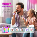 Miniatyrbild 2 av 7: Karaokemaskin med 2 mikrofoner, för flickor 3-15 år, leksaker, mikrofonleksaker för flickor, födelsedagspresenter Purple