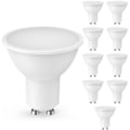 Pikkukuva 1 / 5: GU10 LED-lamppu, 10 kpl, GU10 LED 5W, vastaa 50W halogeenilamppua, lämmin valkoinen 3000K 450LM, kirkas ja silmiä suojaava, ei himmennettävä-XIN