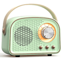 Pikkukuva 1 / 2: Retro Bluetooth-kaiutin, söpö mini-kaiutin, kannettava langaton kaiutin TWS:llä kotiin, ulkoiluun, matkalle, kirjahyllylle, vintage-sisustus