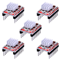 Miniatyrbild 1 av 5: A4988 Stepper Motor Driver Modul 5 st Stepper Motor Driver Modul med kylfläns för RepRap 3D-skrivare