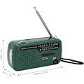 Pikkukuva 2 / 10: AM/FM/SW1/SW2 Käsikäyttöinen Aurinkoenergia Radio, Paristoilla Toimivat Radio LED-Taskulampulla, Aurinkoenergia Radio
