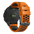 Miniatyrbilde 1 av 5: Dobbel Farget Silikonrem for Suunto 7/9/9 Baro 24mm med Flerhullsdesign Hurtigutløser Spenne Armbånd Orange Black