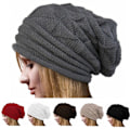 Miniatyrbillede 3 af 7: Hæklet hue Dame Huer Beanie Sort - lager