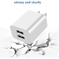 Miniatyrbild 4 av 5: USB Väggladdare Block 2-pack Dubbla Portar Kubformad Plugg Strömladdningsadapter Tegelsten för Apple iPhone