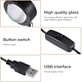 Miniatyrbilde 5 av 5: LED-gulvlampe med projeksjon, rød solnedgangslampe, stemningslys, nattlys