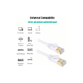 Miniatyrbild 3 av 5: Cat7 Ethernet-kabel 30m Kategori 7, Platt, RJ45, Hög hastighet 10 Gbps Internet för Xbox, PS4, Modem, Router, Switch, PC, TV-box 3m Vit