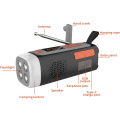 Miniatyrbild 2 av 9: Nödradio, 4500mAh Bärbar Handvev Solcellsdriven AM FM SW Radio Utomhusradio Trådlös