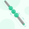Miniatyrbilde 2 av 5: Massasjerulle (tre kuler cyan)